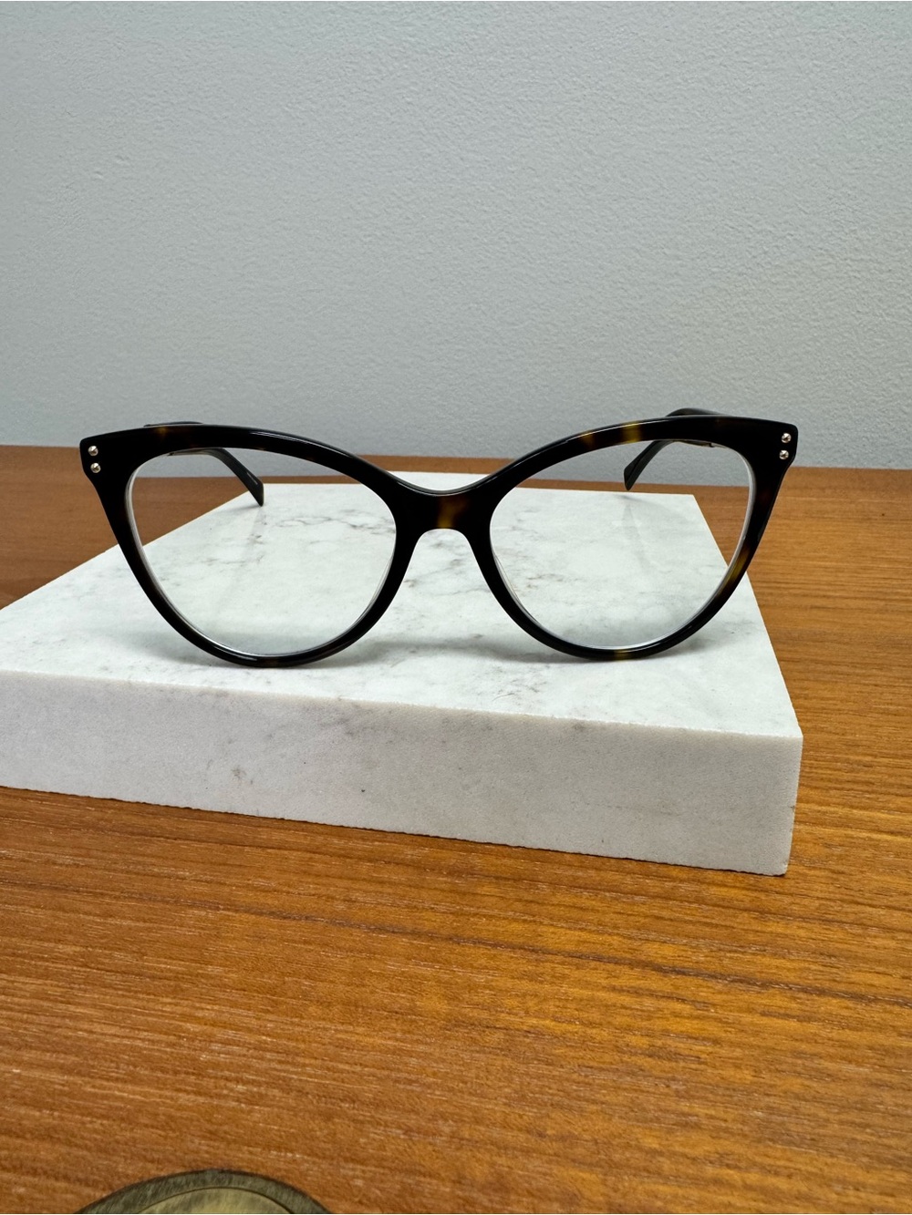 Moschino Tortoiseshell Cat Eye Women's Glasses - Gold/Black/Brown
